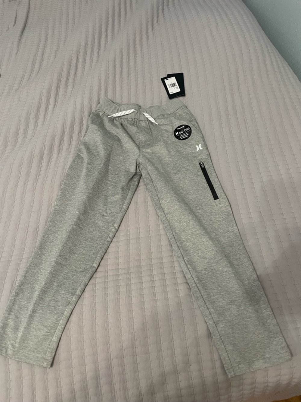 NWT Hurley Boys H2O-Dri Jogger Pants Size 7 Dark Grey Heather